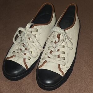 Coach Cream and Black Sneakers